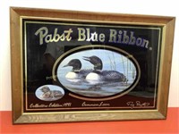 * Framed Pabst loon collector edition 22 x 15