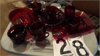 Ruby Red Glassware