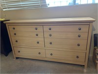 Light Wood 6 Drawer Dresser AS IS