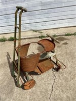 Antique metal stroller