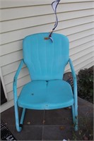 Metal Blue Chair