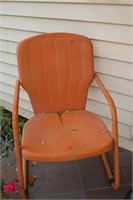 Metal Orange Chair