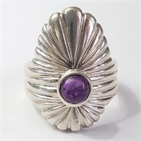 $240 Silver Amethyst Ring