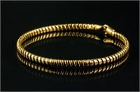 14k Gold Bracelet Italian made Springy