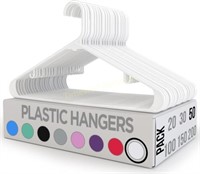 Utopia Plastic Hangers Pack of 50 - White