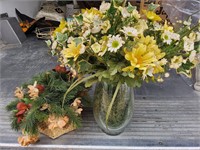 2 floral arrangements