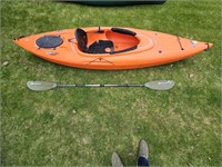 Orange Kayak w\Ozark Trail Paddle