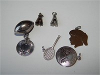 Assorted Sterling Silver Charms Pendants 16.06g