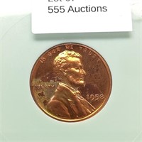 1958 PENNY 1C PR68RD NTC