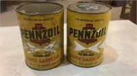 (2) NOS Cans Pennzoil 10W-40 Oil