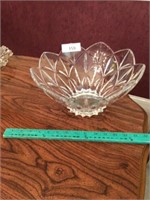 Lead crystal punch bowl - 12 in