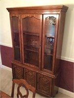 China cabinet - 77 in tall x 48 in wide x 15 in