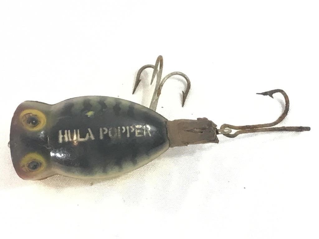 VINTAGE ARBOGAST HULA POPPER FISHING LURE ** Missing Tail **
