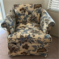 Vintage Fabric Ethan Allen Trad Classic Arm Chair