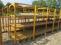 Storage rack, 20' x 40" x 78", yellow