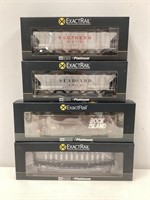 Four ExactRail HO Scale Train Cars