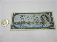 Billet 5$ Canada 1954