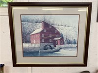 Print of an Old Mill by Dan Campanelli 1985