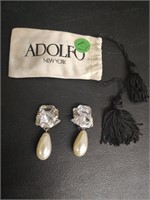 VTG Snap On Earrings with Adolfo NY Bag