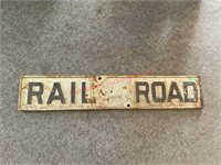 4' Heavy Cast Rail Road Sign
