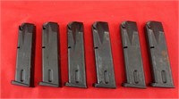 6 Beretta 92 Magazines 9mm 15 Round