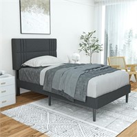 Bekusu Upholstered Twin Bed Frame
