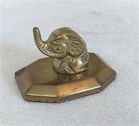 Brass Elephant Paperweight