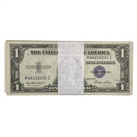 PACK OF (100) 1935-E $1 SILVER CERTIFICATES GEM U