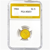 1904 $2.50 Gold Quarter Eagle PGA MS65+