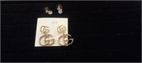 2 Pairs Ladies Rhinestone Earrings