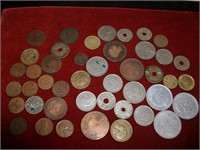 1/2 lbs of Mixed World Coins: US,CANADA,SPAIN,etc.