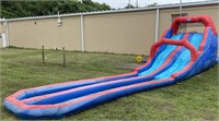 Sunny & Fun Inflatable Water Slide W/ Fans