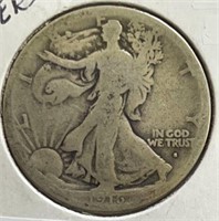 1916S Walking Liberty Half Dollar OBV