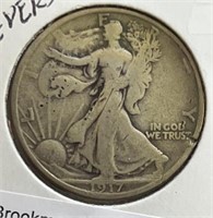 1917S Walking Liberty Half Dollar REV