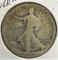 1916D Walking Liberty Half Dollar OBV