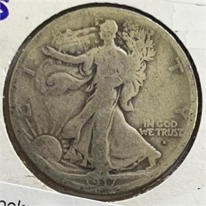 1917S Walking Liberty Half Dollar OBV