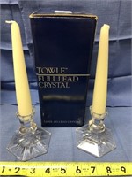 Towle Full Lead Crystal Candlesticks