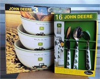 John Deere 3pc. Bowl Set & 16pc. Utensil Set