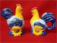 Avon Rooster Sugar and Creamer Set