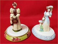 Avon Miniature 2006 and 1998 Mrs. Albee Figurines