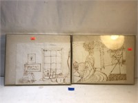 Interior Sketches of Jim Showers Home