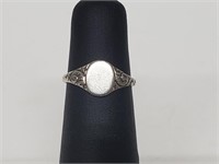 .925 Sterling Silver Initial Ring