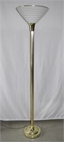 Vintage Brass Floor Lamp - Works 66"h