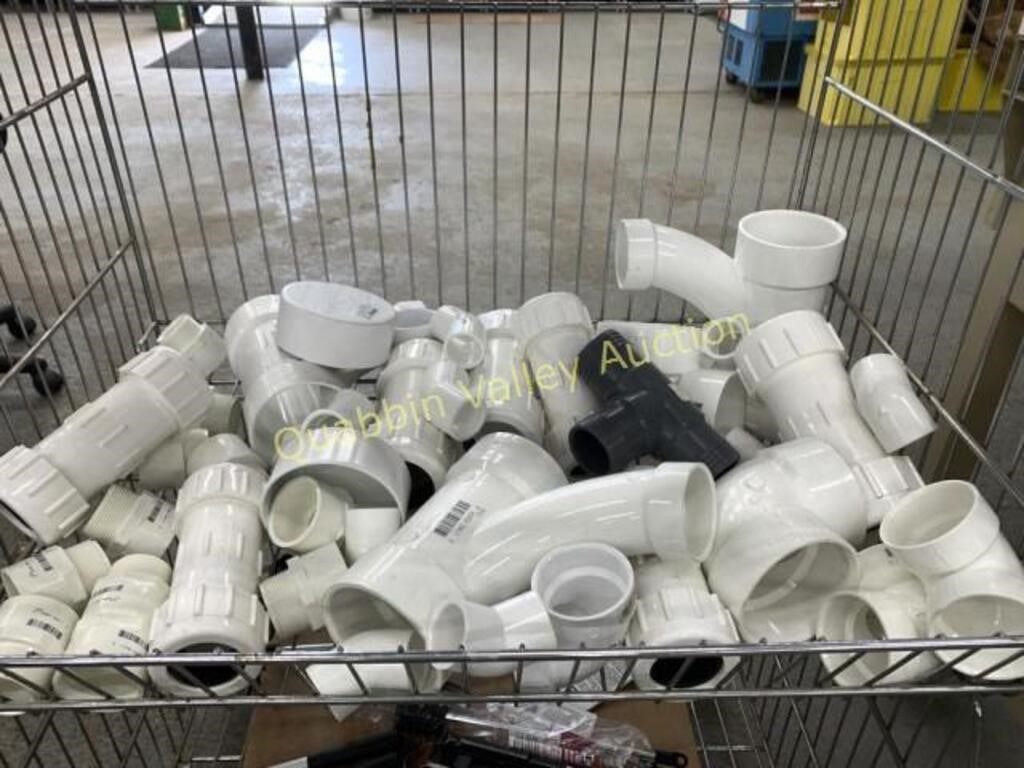 LOT OF ASSORTED PVC PLUMBING FITTINGS