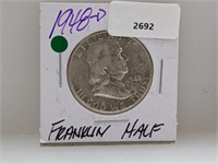 1948-D 90% Silver Franklin Half $1 Dollar