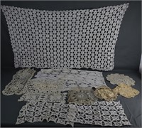 Lot of Knitted Doily Crochet Vintage Decor