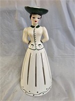 Vintage Ceramic Lady Napkin/Candle Holder