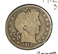 1912 s Better Date Barber Half Dollar