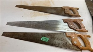 Three hand saws