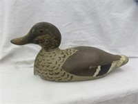 ANTIQUE WOOD DECOY WITH  LEAD BASE